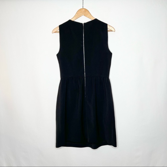 NEW ANNE KLEIN MIDI DRESS SLEEVELESS WOMENS 6 BLACK NEUTRAL SILVER EMBELLISHED - Picture 2 of 7